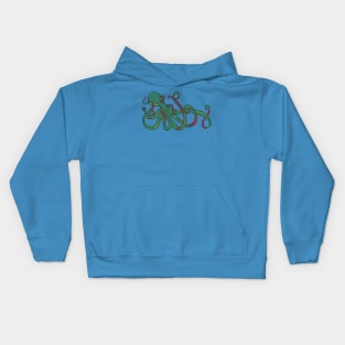 Green Octopus Kids Hoodie